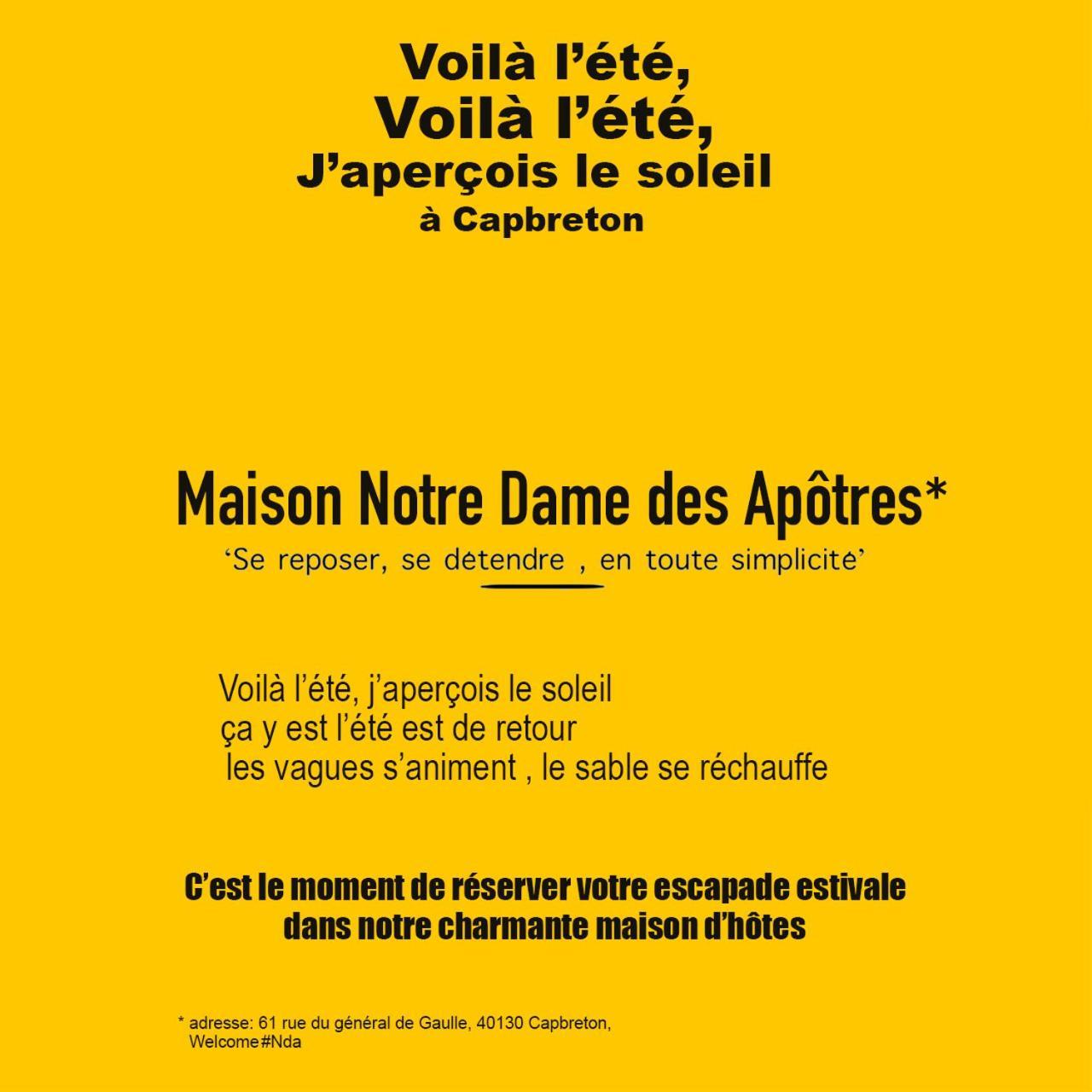 Maison Notre Dame des Apôtres Capbreton Exterior foto